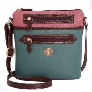 Giani Bernini Pink and Teal Crossbody Bag